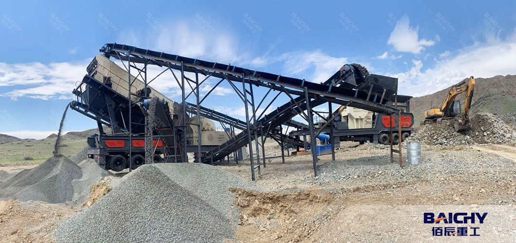 China Top Brand Tracked Skid Jaw Impact Cone Crusher Machine Mobile Stone Crushing Plant for Sale