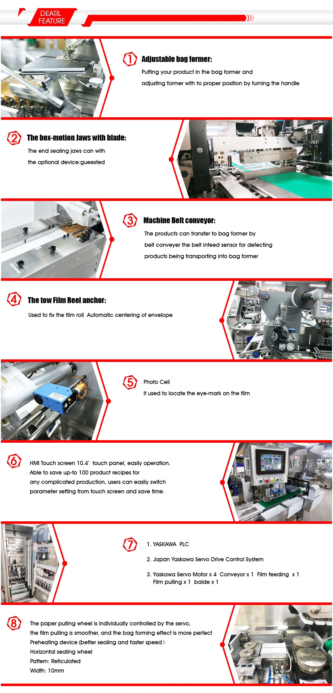 China Box Motion Packing Flow Wrapping Horizontal Packaging Equipment for Frozen Food Philippines
