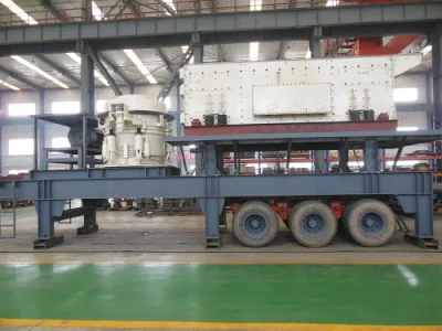 Equipamento de mineração Triturador Triturador Planta de britagem móvel montado em roda