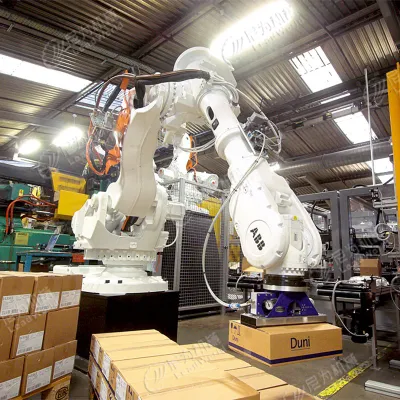 Robô Paletizador ABB Industrial Automático para Embalagem de Paletes